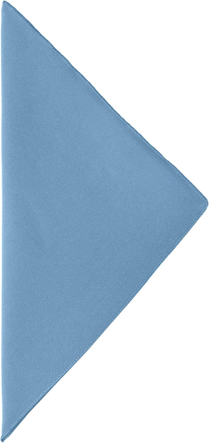 Ultimate Textile Cotton-Feel Light Blue Cloth Napkins - 17" x 17" (Set of 36) Washable Dining Quality Polyester, Wrinkle & Stain Resistant