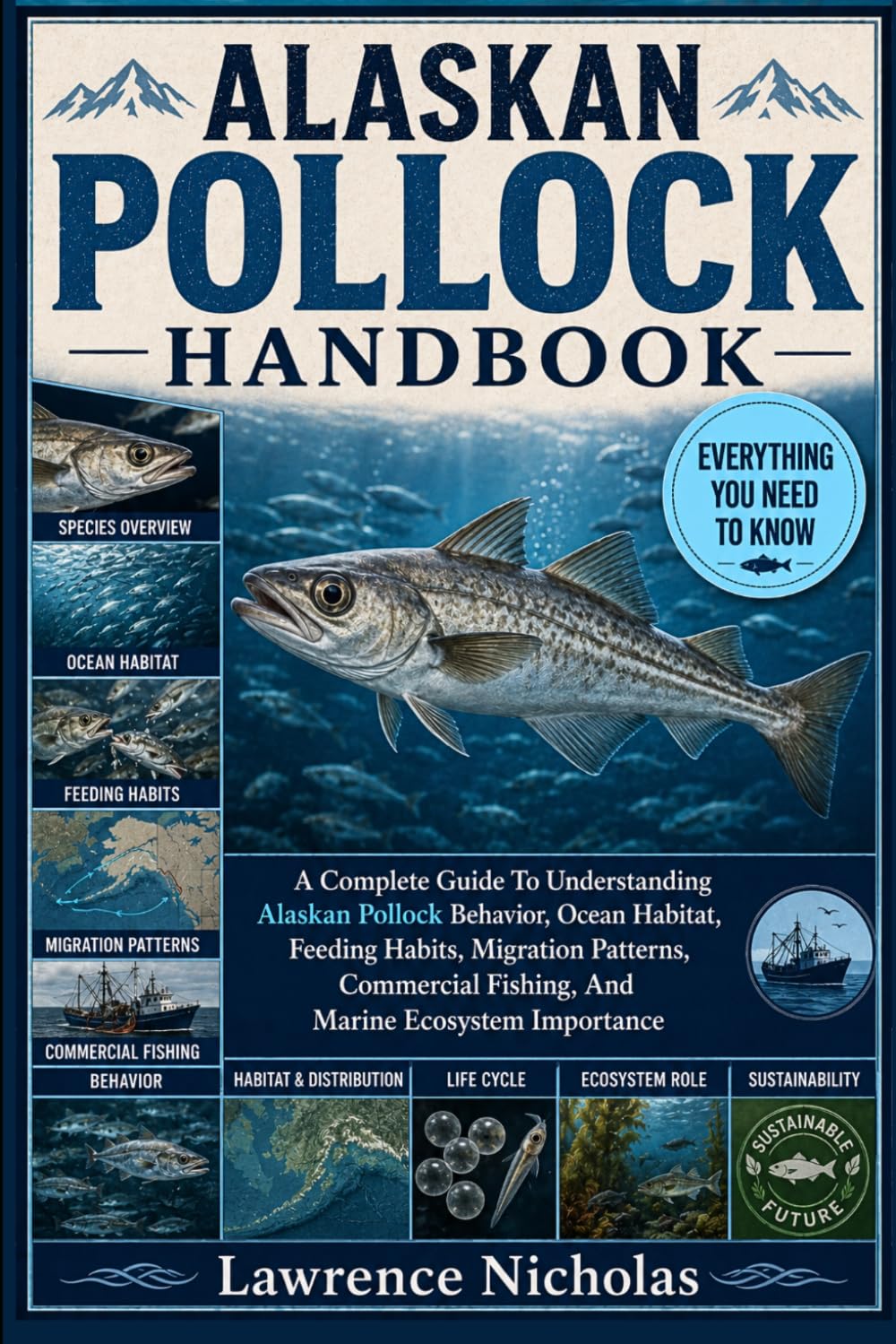 ALASKAN POLLOCK HANDBOOK: A Complete Guide To Understanding Alaskan Pollock Behavior, Ocean Habitat, Feeding Habits, Migration Patterns, Commercial Fishing, And Marine Ecosystem Importance