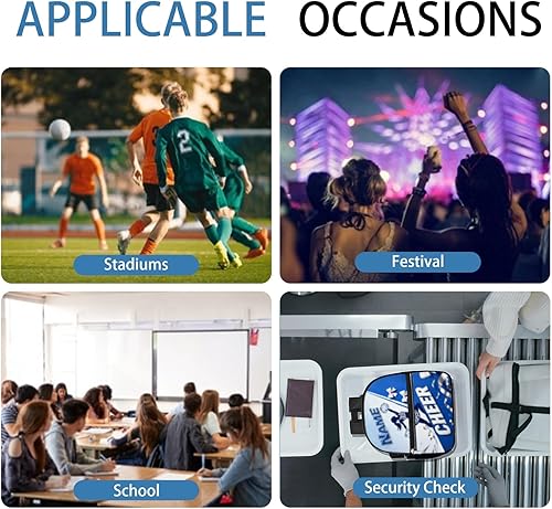 Miniatura 5 de Custom Clear Backpack for Girls - 12x6x12 Inches Cheerleading Schoolbag for Women, Kids, Teens - Stadium Approved Small Transparent TPU Bookbag for