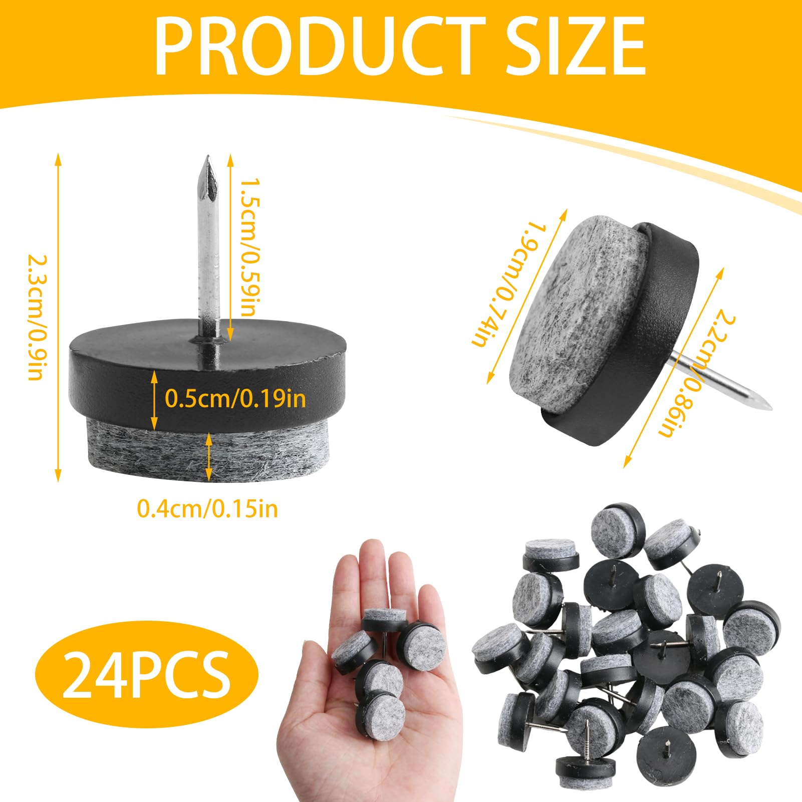 Patin Chaise A Clouer, 50 Pcs Clous Patins De Meuble, Patins