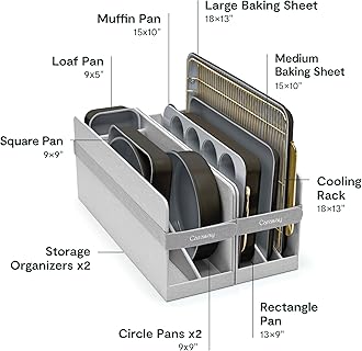 Caraway Nonstick Ceramic Bakeware Set (11 Pieces) - Baking Sheets, Assorted Baking Pans, Cooling Rack, & Storage - Aluminized Steel Body - Non Toxic, PTFE & PFOA Free - Black