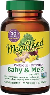 Baby & Me 2 Prenatal Probiotic + Prebiotic – Probiotics for Women & developing baby with 30 Billion CFU - Vegan and Non-GMO - 60 Caps (30 Servings)
