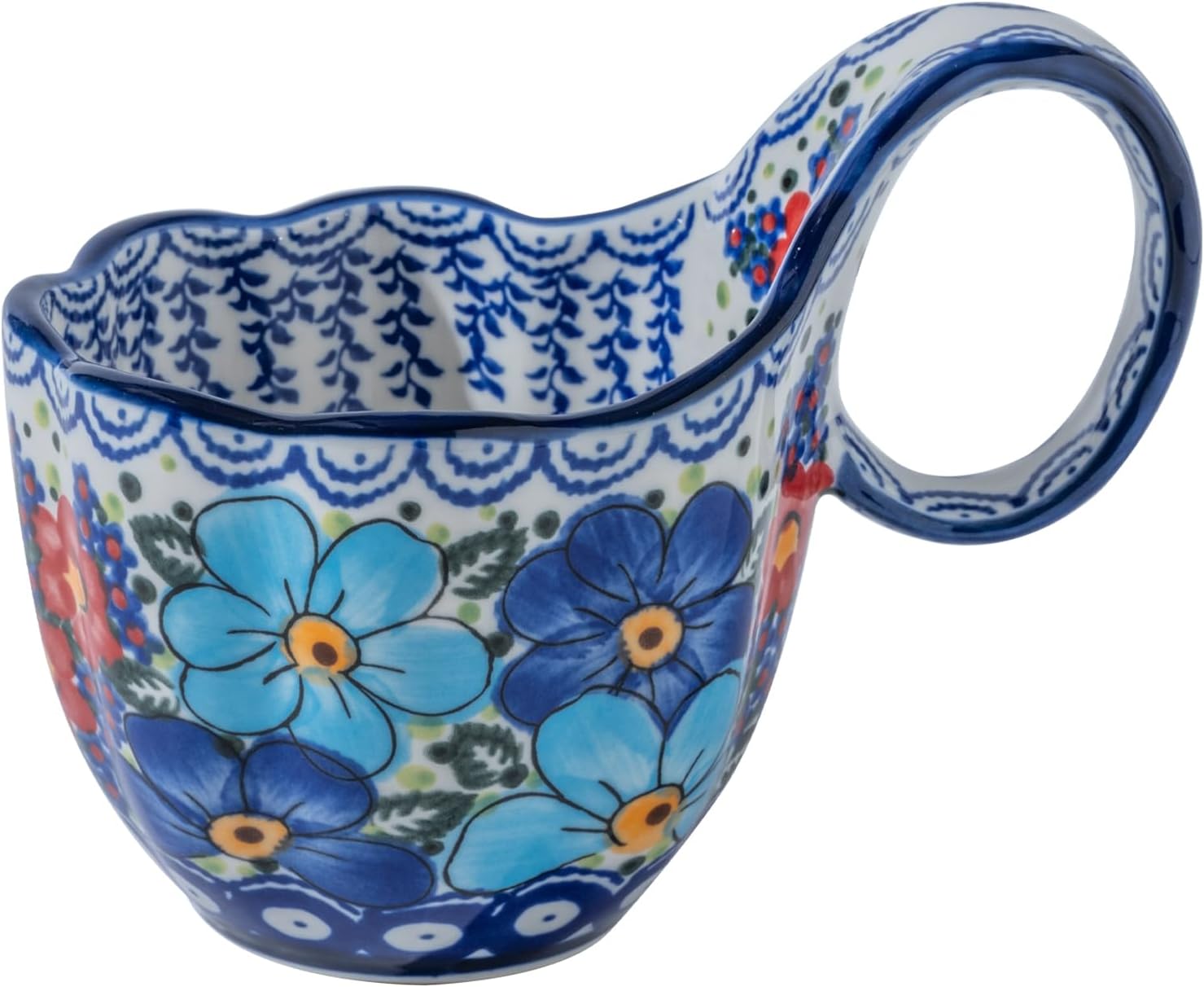 ALMA 18.6oz Handmade Loop Handle Bowl, Ceramic Soup Bowl