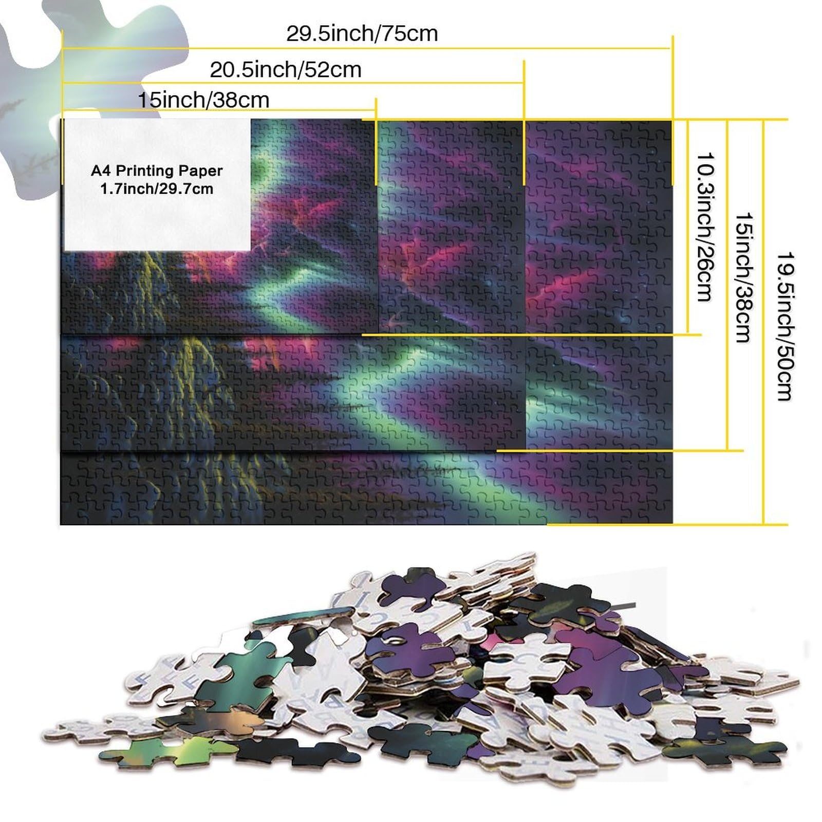 Puzzle 1000 Pezzi – Faszination Terra – Luci Del Nord (Norvegia), 68x48 Cm, Qualità Premium Made In Germany - 5