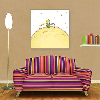 Amazon｜星の王子さまとバラ寝室絵 癒しの絵 アートポスタle