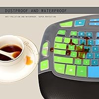 Vista 5 de Logitech K350 MK550 MK570 MK570 - Funda protectora de teclado de silicona colorida para teclado ergonómico Logitech K350 MK550 MK570, accesorios