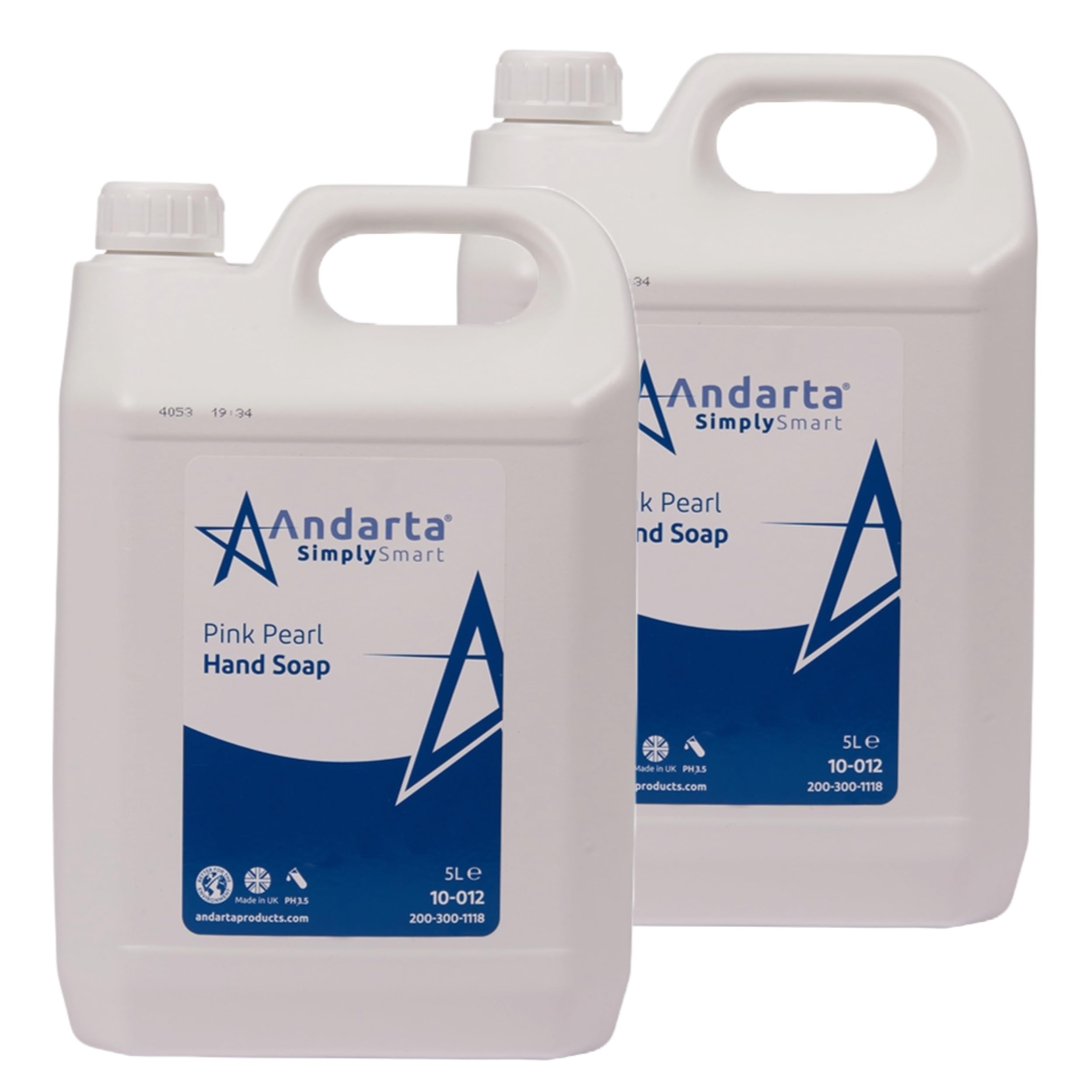 Andarta Pink Pearl Lot de 2 savons pour les mains 5 l Parfum floral et hydratant Convient pour les distributeurs de savon en vrac