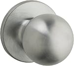 Weiser Regina Satin Nickel Front Door Knob with Lock and Key, Exterior/Interior Door Handles with Lock, Keyed Entry Door Knobs for Front Door, Bedroom, Bathroom & Office, Traditional Home Décor