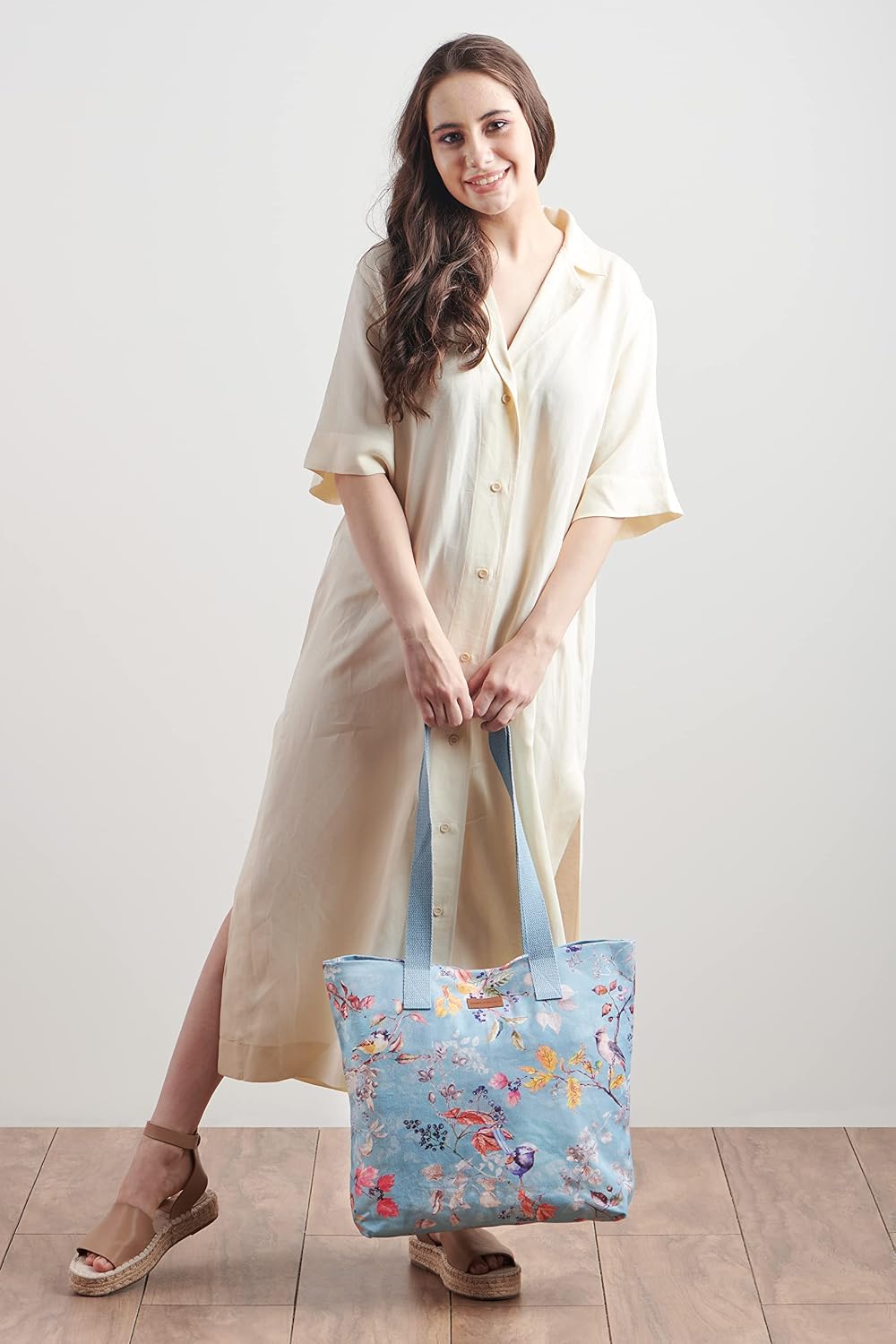Maison d' Hermine Canvas Tote Bag for Women Cotton Canvas Reusable Shoulder Grocery Bags Handle Travel Spring Summer