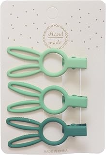 مشابك شعر للبنات من دافان، لون أخضر – 3 قطع