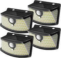 Vista 15 de Aootek - Luces solares con sensor de movimiento, 120 LED con reflector de luces, gran angular de 270°, impermeable IP65, para puerta delantera