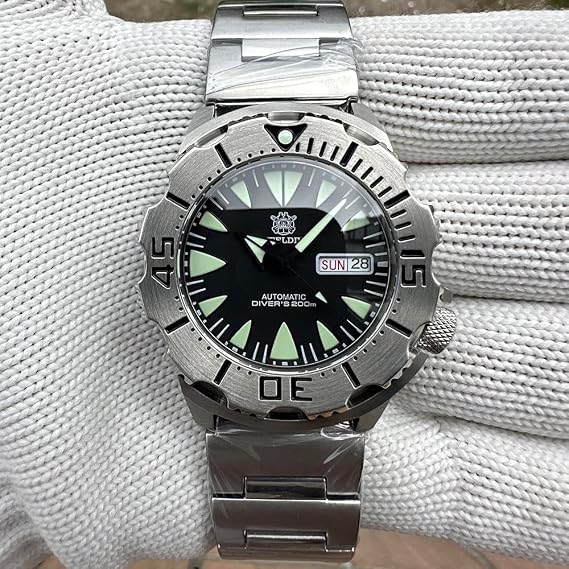 Steeldive SD1984, Monster, Black, NH36, Sapphire, Lume, 200m Diver, Diving, BNIB