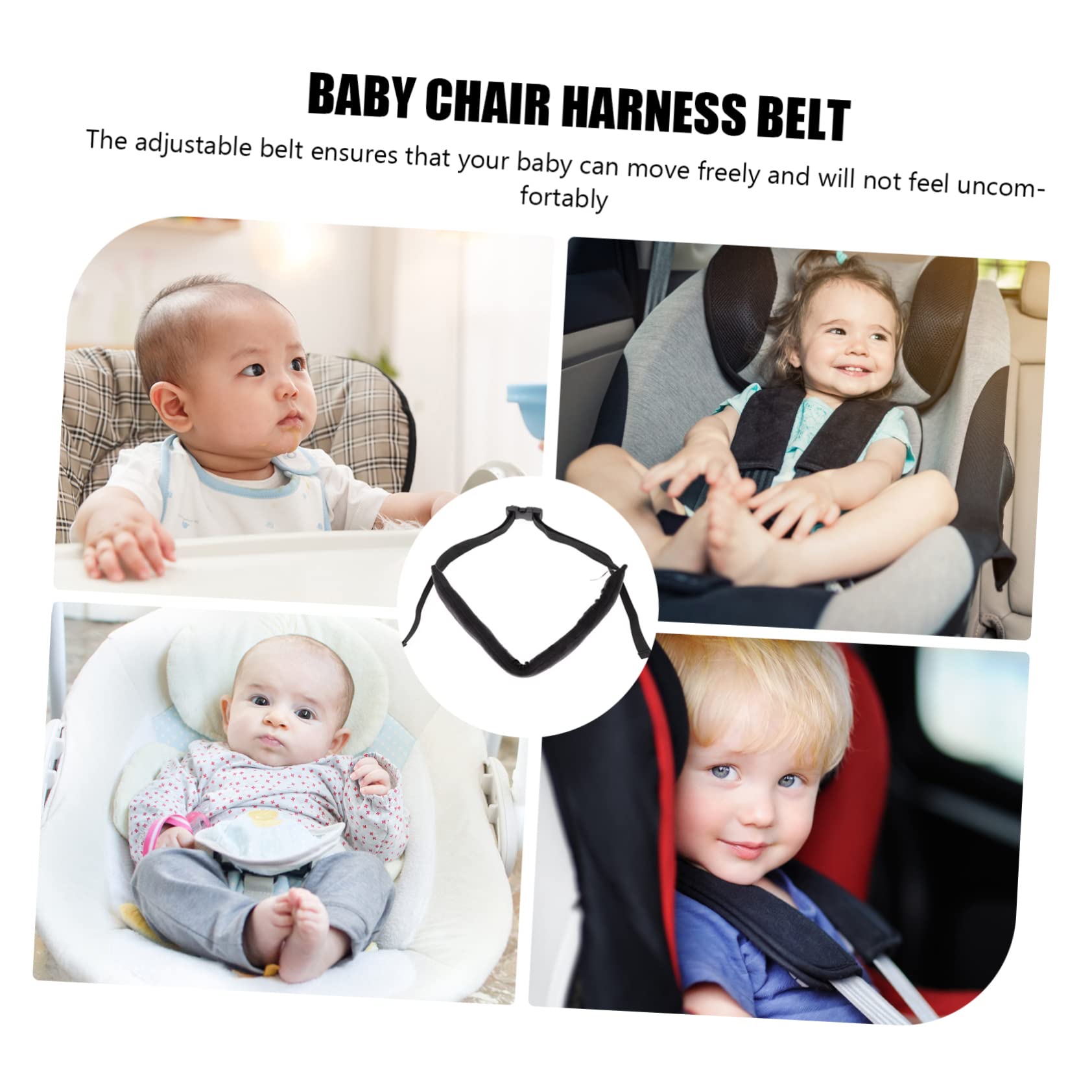 BESPORTBLE Adjustable Highchair Harness for Portable Safety Strap Lightweight and Easy to Install Secure Protection for Eating and Playing Chair Accessory