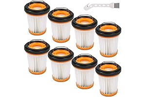 8 Pack WV201 Vacuum Filters Replacement for Shark Wandvac ION W1 S87...