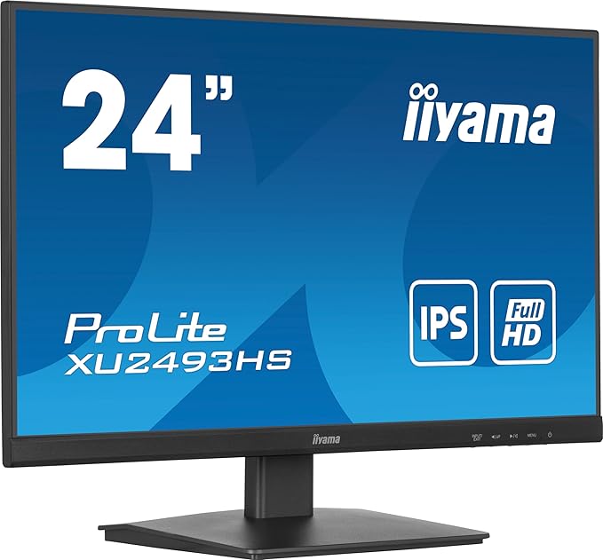 ecran iiyama XU2493HSU-B6 23.8" Prolite, Ultra Mince, IPS, 1920x1080 @100Hz, 1 ms, 250cd, HDMI/DP, Haut-parleurs, VESA, i-Style Colour, TCO