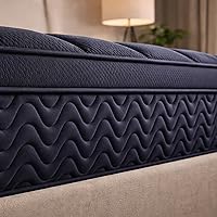Vista 9 de Colchón de resorte de bolsillo en espiral individual negro (12 pulgadas, matrimonial)
