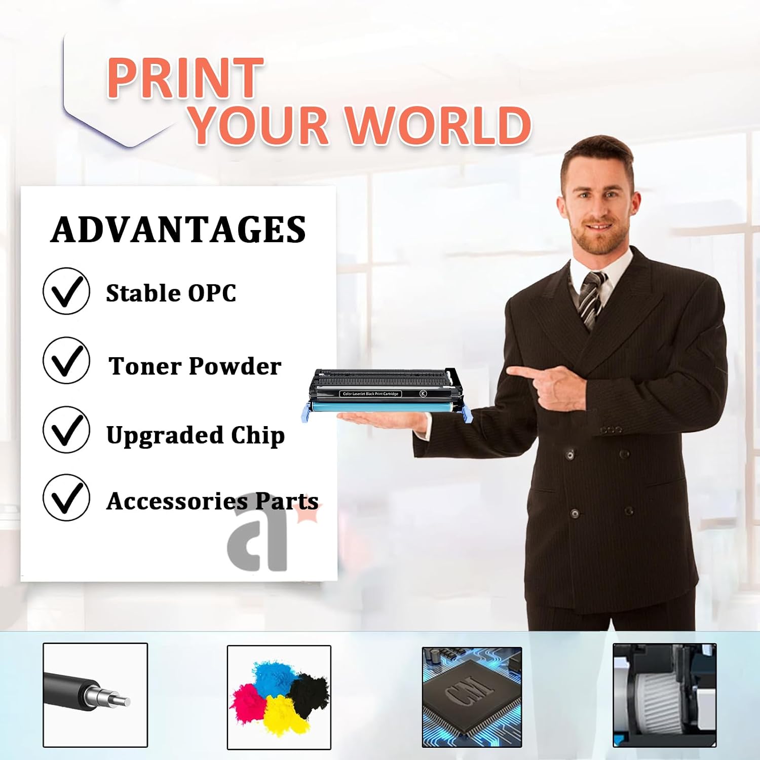 644A Toner Cartridges Replacement for HP 644A Q6460A Q6461A Q6462A Q6463A Toner Cartridge Compatible for HP Color LaserJet CM4730 CM4730F CM4730FSK MFP 4730 Printers, 1 Magenta