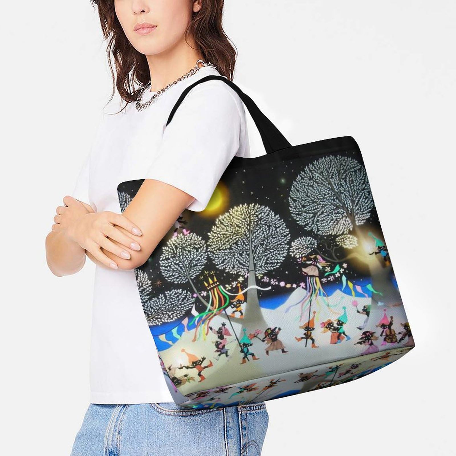 Amazon.co.jp: 藤城清治 (25) ショッピングバッグ トートバッグ