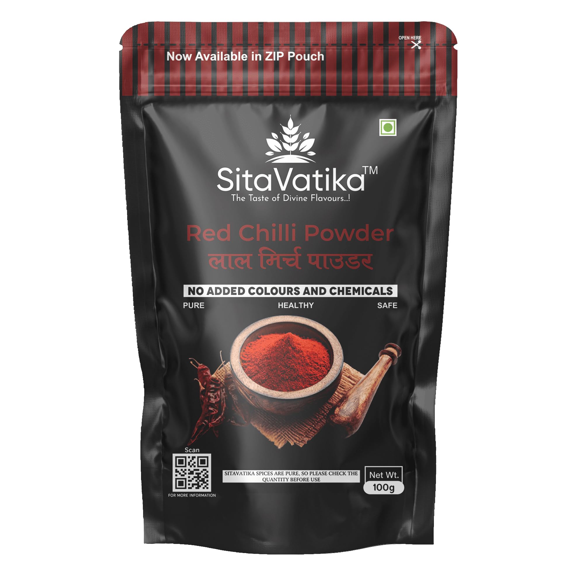Sitavatika Natural Red Chilli Powder 100gm with Good Spicy Taste and Colorful Spices Lal Mirch Powder for Spicing Up Food (B0D7W82FQ6) Amazon Price History, Amazon Price Tracker