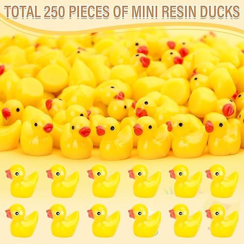Miniatura 9 de selizo 180 mini patos de resina, pequeño pato para jardín de hadas de micro paisaje, adorno de casa de muñecas para bromas de escondite, recuerdos