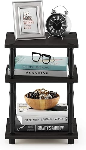 Miniatura 10 de FURINNO Mesa auxiliar ovalada una nogal