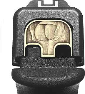 Milspin CNC Milled 3D Cheeks Slide Back Plate (Butt Plate) Compatible with Glock Gen 1-5, Models G17-G41, G45 I Made in USA (Butt Cheeks) - Milspin