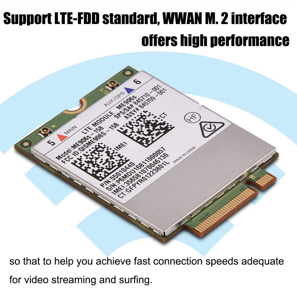 Scheda di Rete Wireless per ME906S-158 LT4132 Adattatore WiFi LTE 4G Modulo M.2 Scheda di Rete per HP Sostituire ME906E