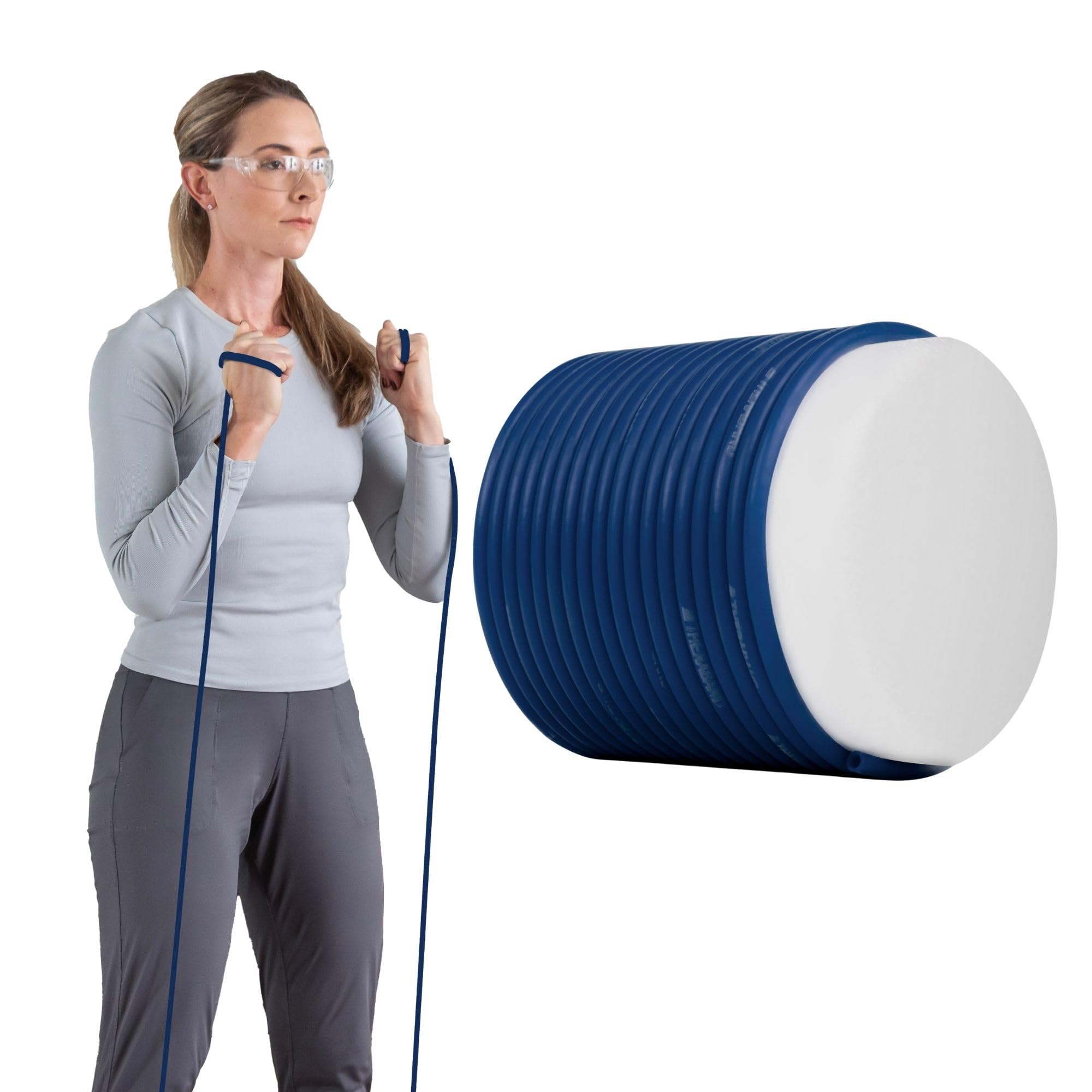 Thera-Band Latex Exercise Tubing, 100 ft. Roll, extra heavy, Blue