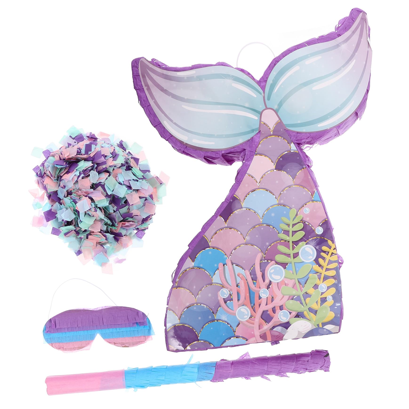 Piñata de Papel de Sirena 1 Juego para Cumpleaños Infantil