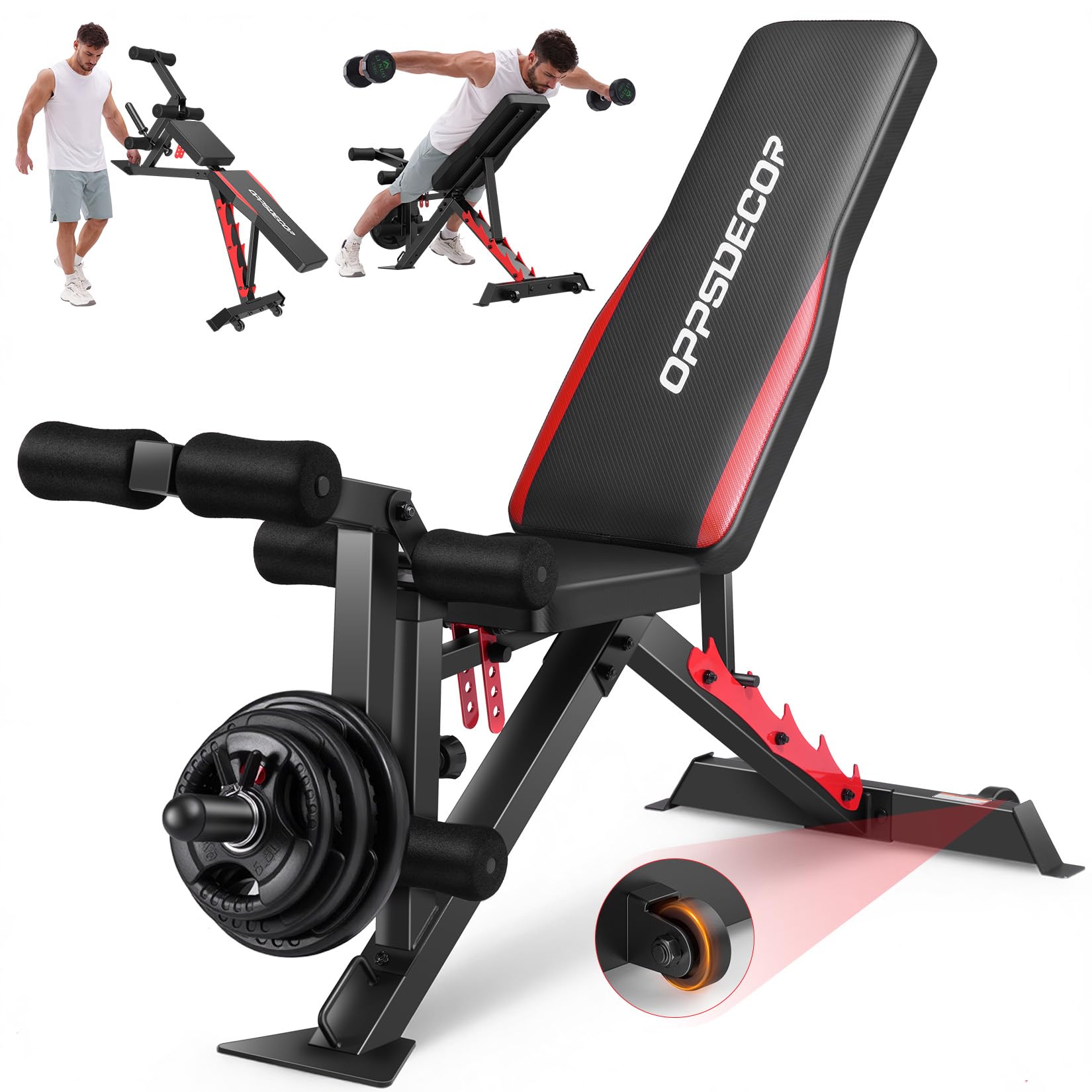 OPPSDECOR 1200Lbs Weight Bench