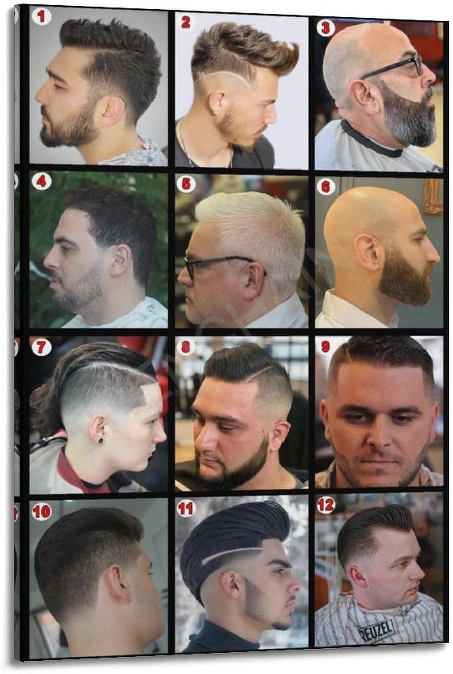 Modern Salon Haircut Men Infographic Poster