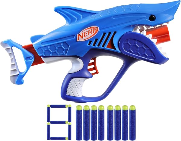 NERF Łatwa w obsłudze wyrzutnia strzałek Nerf Junior Wild Sharkfire