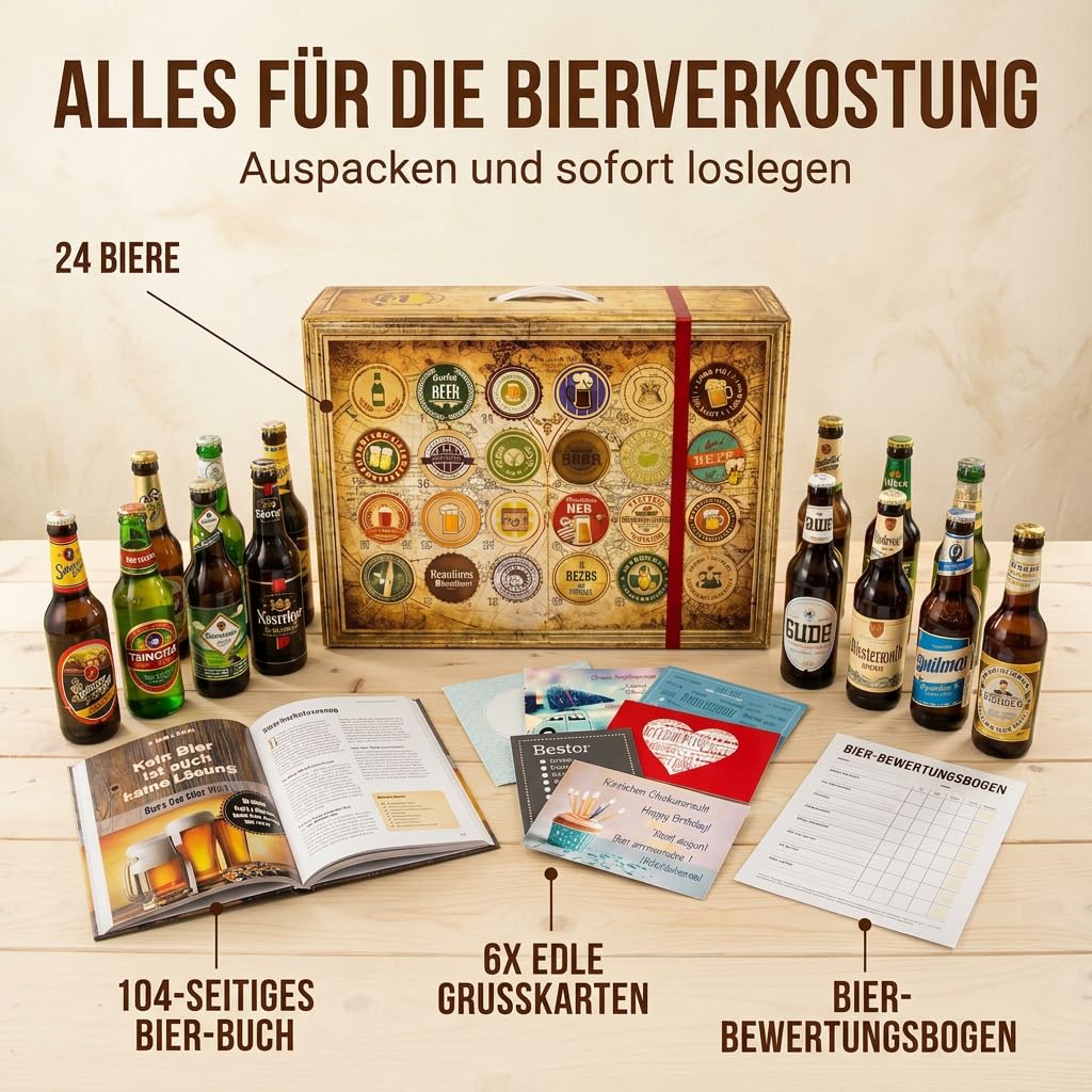 Biere der Welt Geschenkset Deutschland Geburtstag Geschenk für Mann