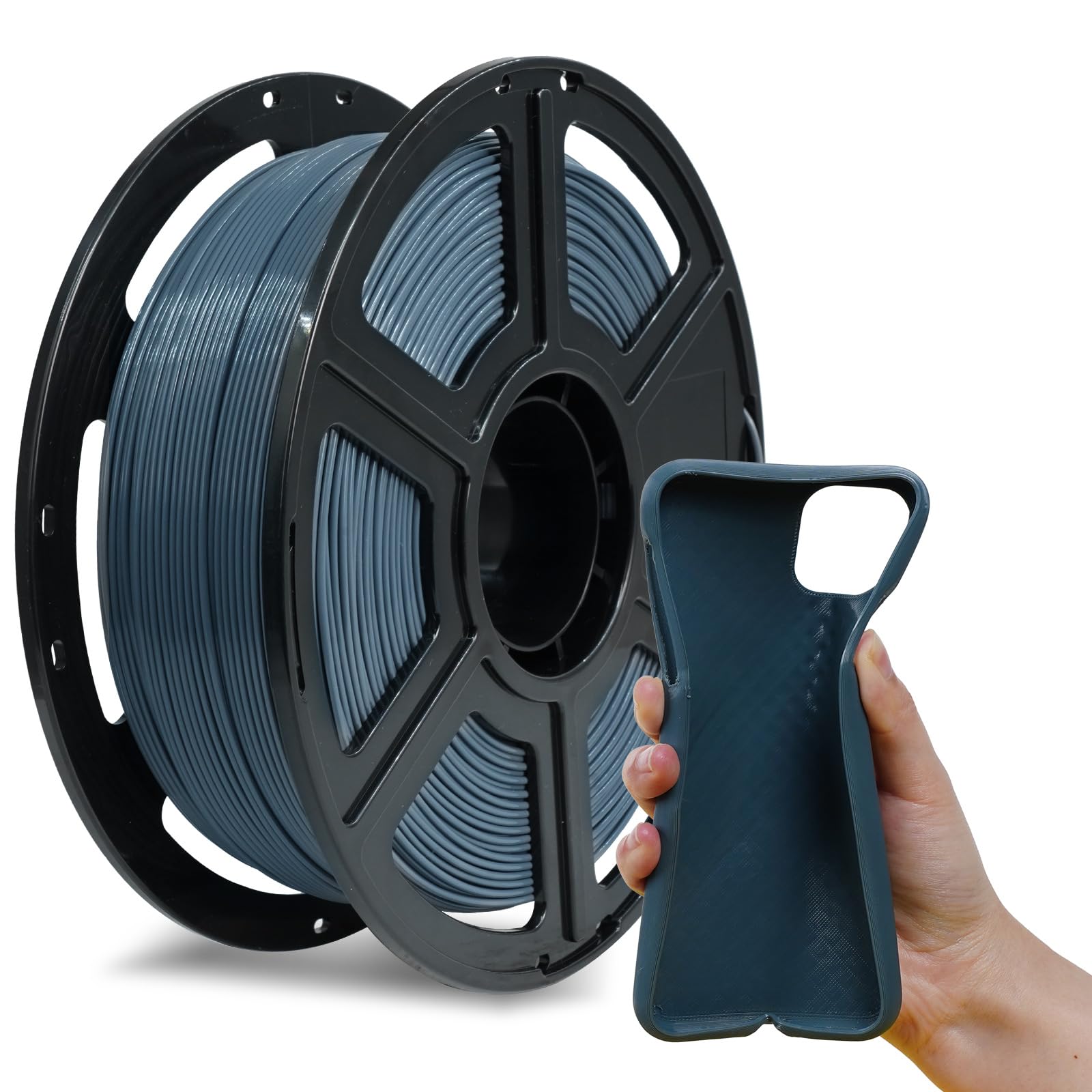 FLASHFORGE PLA Flexible 1.75 mm, 4X longer stretch 3D Printer Filament 1Kg (2.2lbs) Spool - Dimensional Accuracy +/- 0.02 mm, Ideal for Printing Soft Accessories