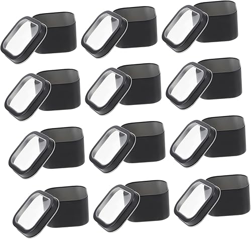 VILLCASE Caja de hojalata de Navidad de 15 piezas recipientes cuadrados de latas con tapas Tarro de comida seca Contenedores de lata cuadrados