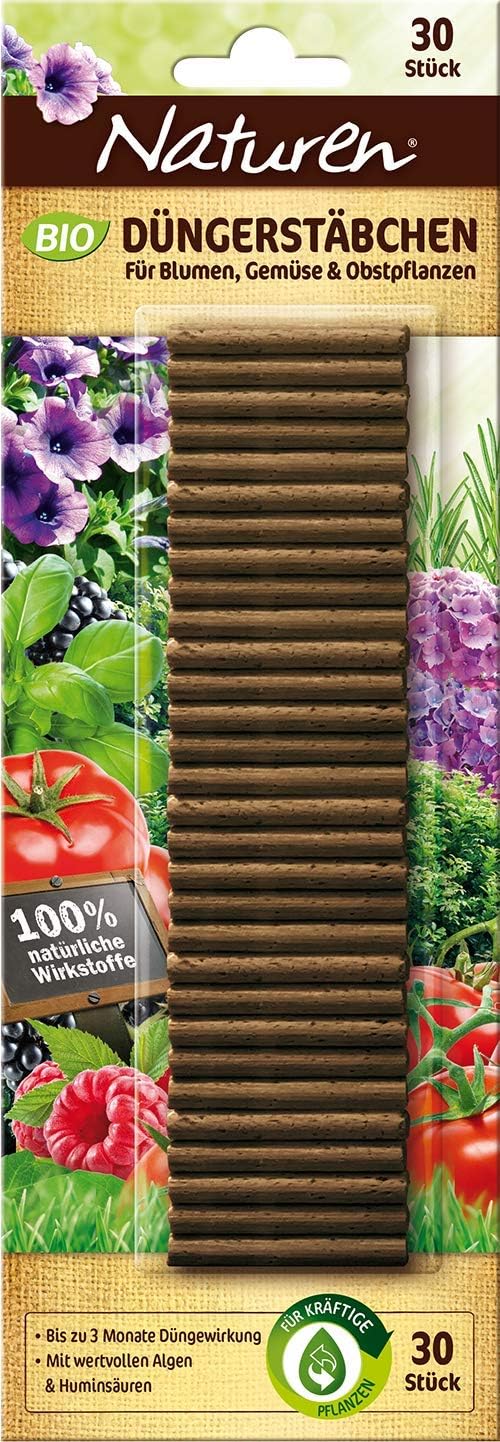 Naturen organic Fertilizer sticks organic fertilizer sticks For Balcony Frigo & House plants with 3 Months Duengewirkung, 30 Pieces