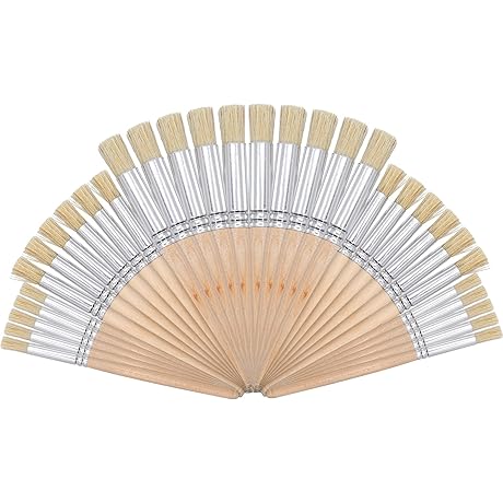 SOUJOY 30-Piece Wooden Stencil Brushes for Crafts