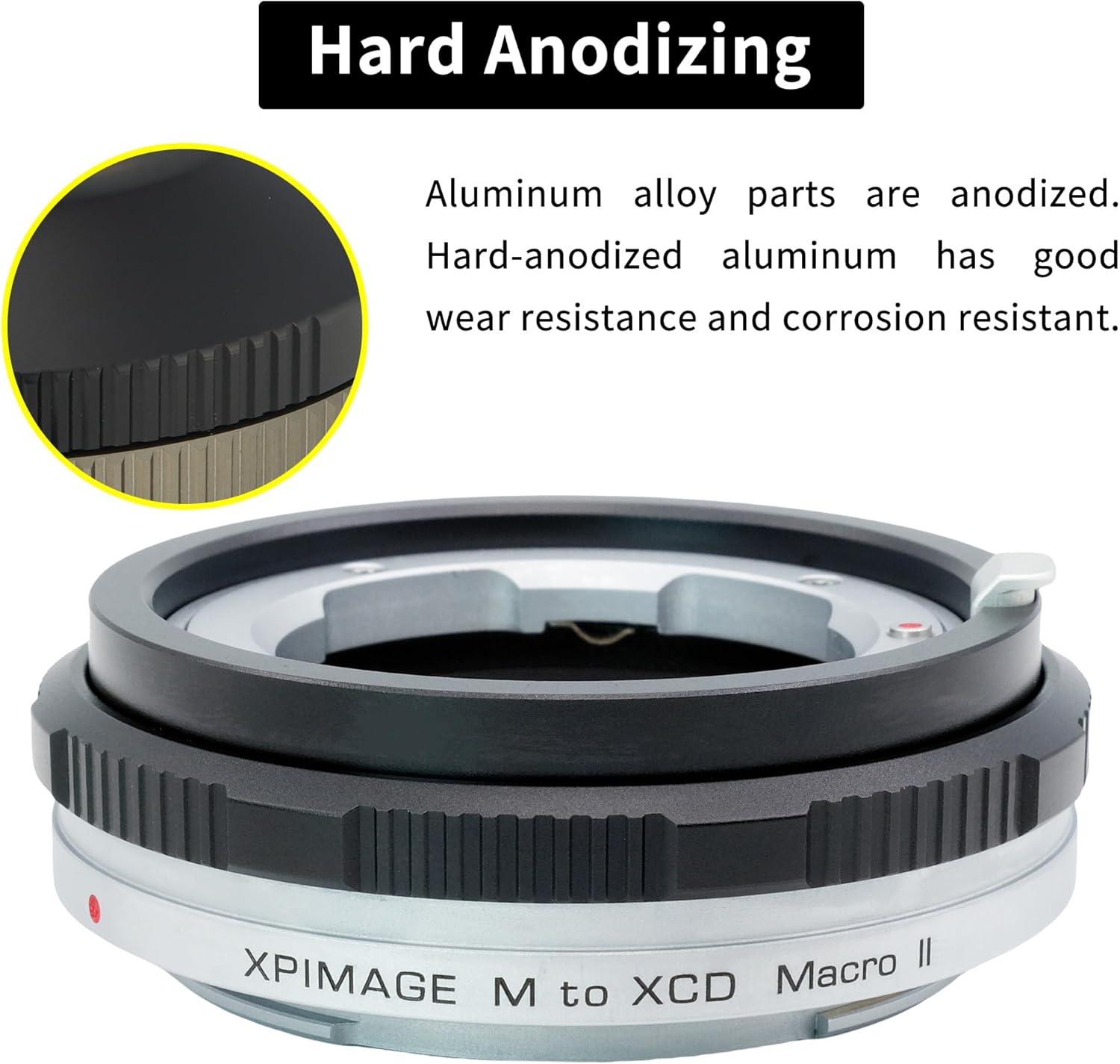 Lens Mount Macro Adapter Ring Compatible with Leica M Lens to Hasselblad X System XCD Camera Close Up