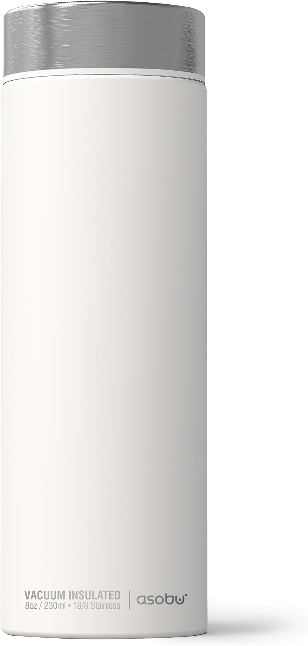 Asobu Vacuum Insulated Travel Bottle, White/Silver, 485 Ml, Lb17