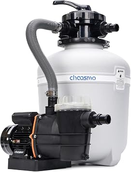 16 Inch Sand Filter Pump System for Above Ground Pools up to 16,000 Gal, 3/4HP Pool Pump&Filter Combo, 3120GPH Max Pump Flow, 6-Way Multi-Port Valve, Prefilter Strainer Basket Easy Filtration
