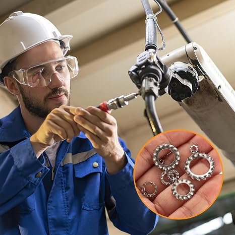330 Pcs Stainless Internal Star Lock Washers Assortment, M2.5–M12