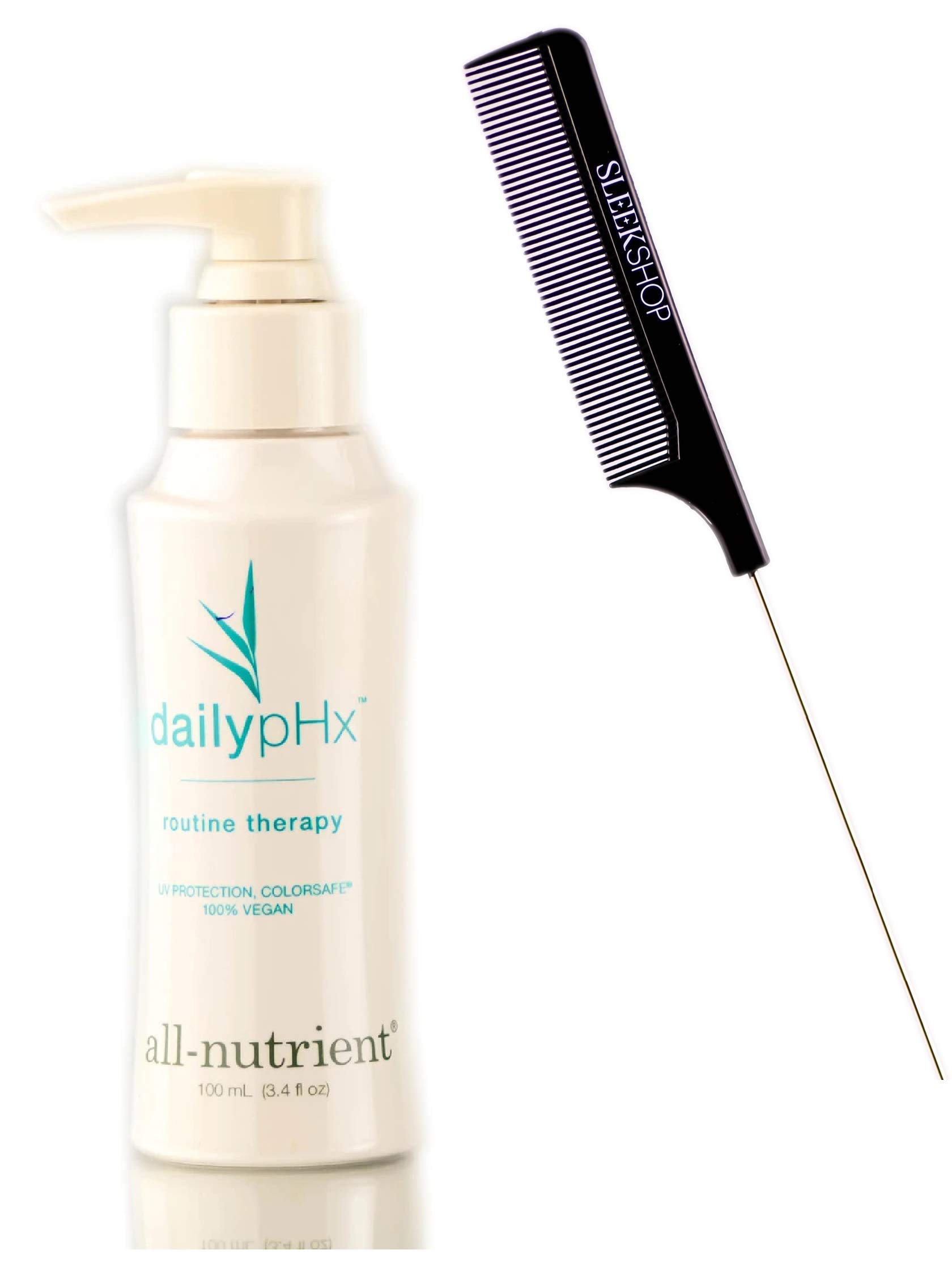 All-Nutrient Daily pHX Routine Therapy, Leave In Protein Conditioner Hair Treatment (w/Sleek Comb) DailypHx, UV+ Color Protection, 100% Vegan (3.4 oz / 100 ml)