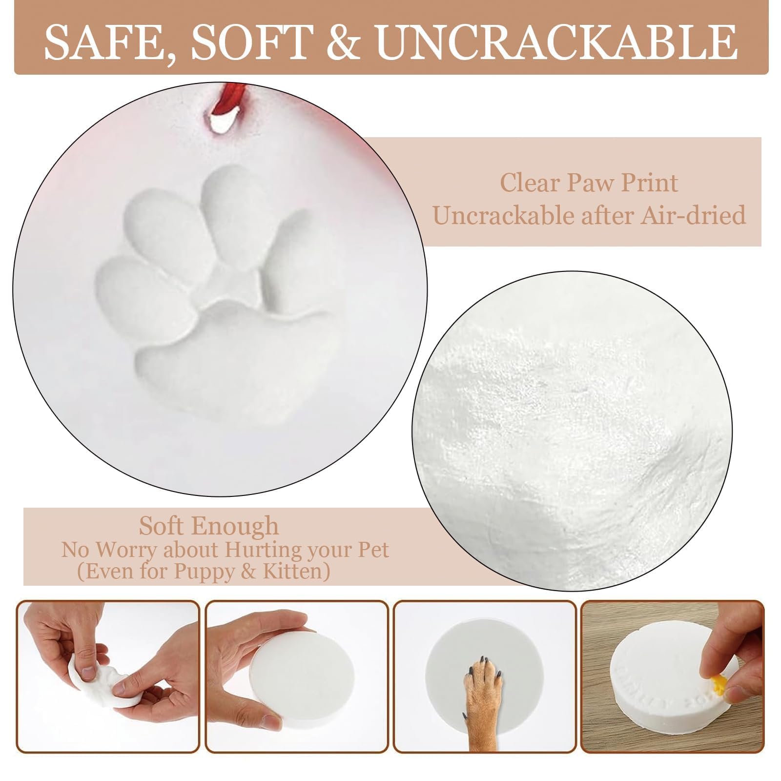 Dog Paw Print Kit, Paw Print Kit for Dogs Cats Paw Print Kit - Image 3