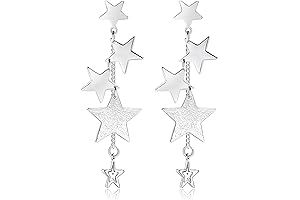 Elegant Clip-On Star Earrings: Your Shimmering Stellar Companions