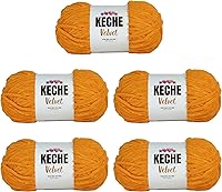 Vista 72 de Keche Hilo de terciopelo para ganchillo, manta de felpilla suave, voluminosa, hilo amigurumi, 3.53 oz (132 yardas), color menta