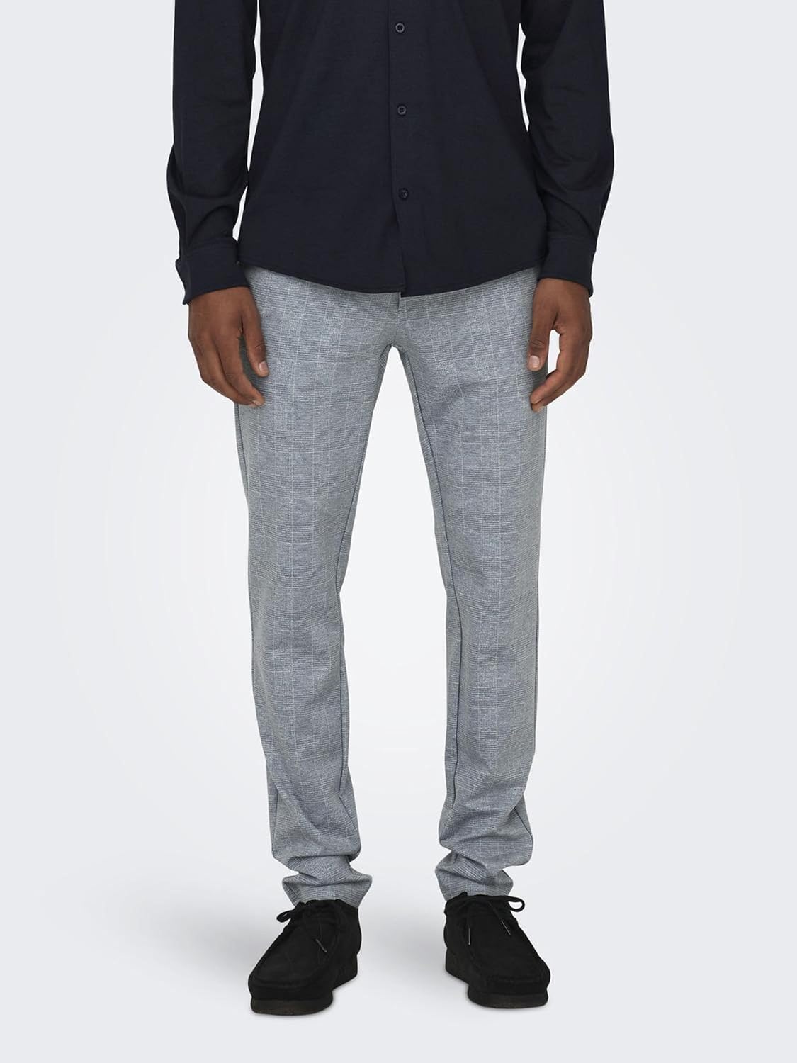 Only & Sons Herren Onsmark Slim Check Pants 9887 Noos Hose 31 / 30 Dark Slate