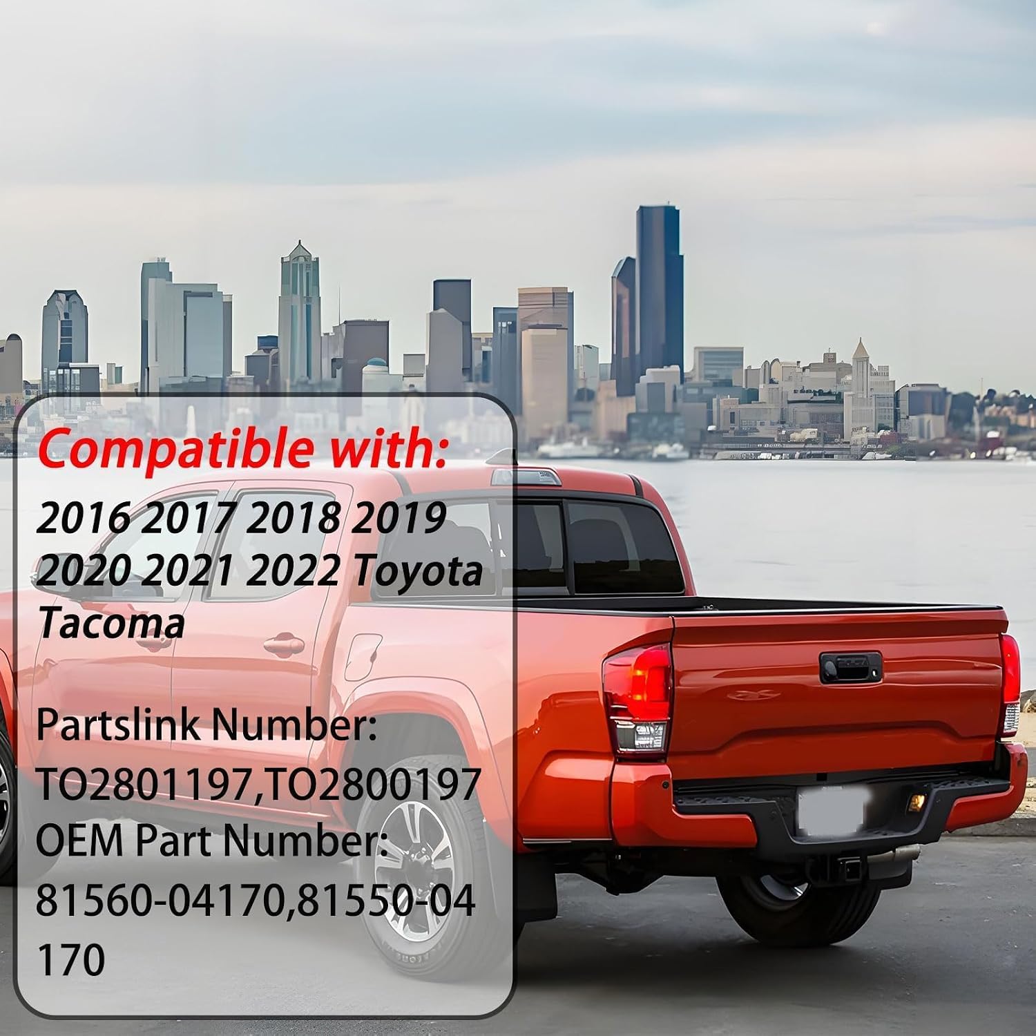 Pair Tail Lights Assembly For 2016 2017 2018-2023 Toyota Tacoma SR SR5 Limited Sport Cab Pickup Truck Rear Brake stop lamps Dark Red Reverse lights Replacement for 81560-04170 81550-04170(LH&RH)