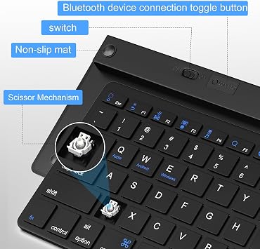 Multi-Device Bluetooth Keyboard for Mac, iPad & Windows