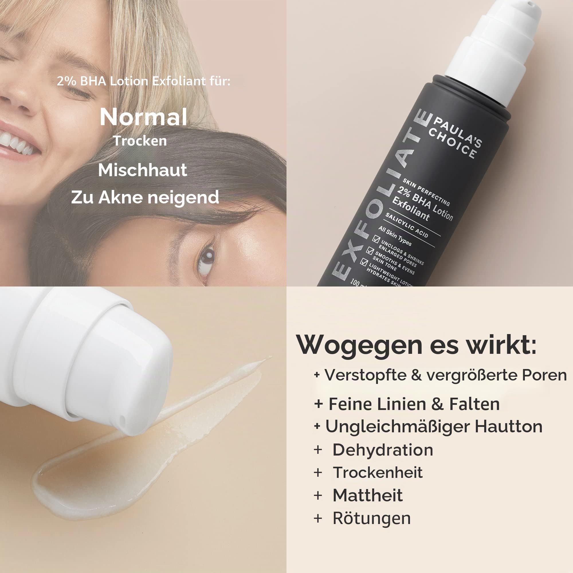 Paula's Choice SKIN PERFECTING 2% BHA Lotion Peeling - Gesicht Exfoliant mit Salicylsäure - gegen Pickel, Mitesser & Unreine Haut - mit Allantoin - Alle Hauttypen - 100 ml