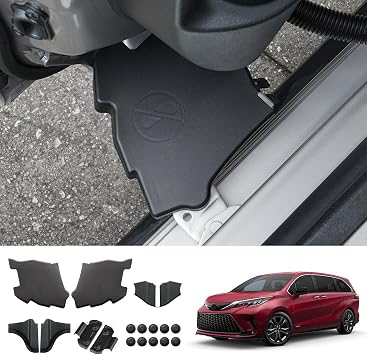 JYCDC Compatible with Toyota Sienna 2026 2021-2025 Protective Cover for Car Parts Middle Door Hinge Protection Cover Screw Dust Cover Decorative Accessories Complete Set